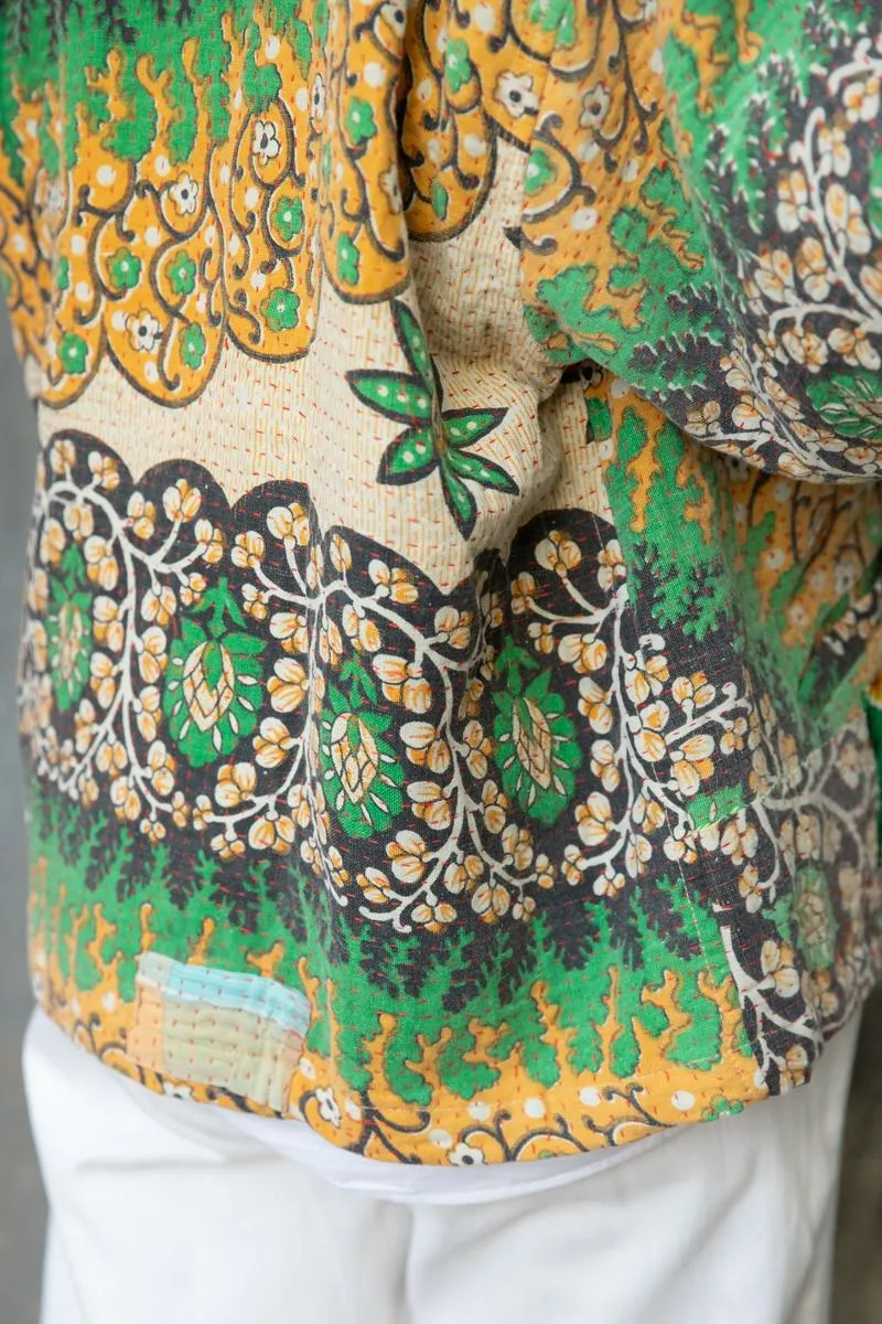 Old Kantha reversible short jacket