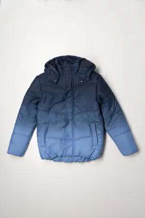 Ombre Puffer Jacket Navy
