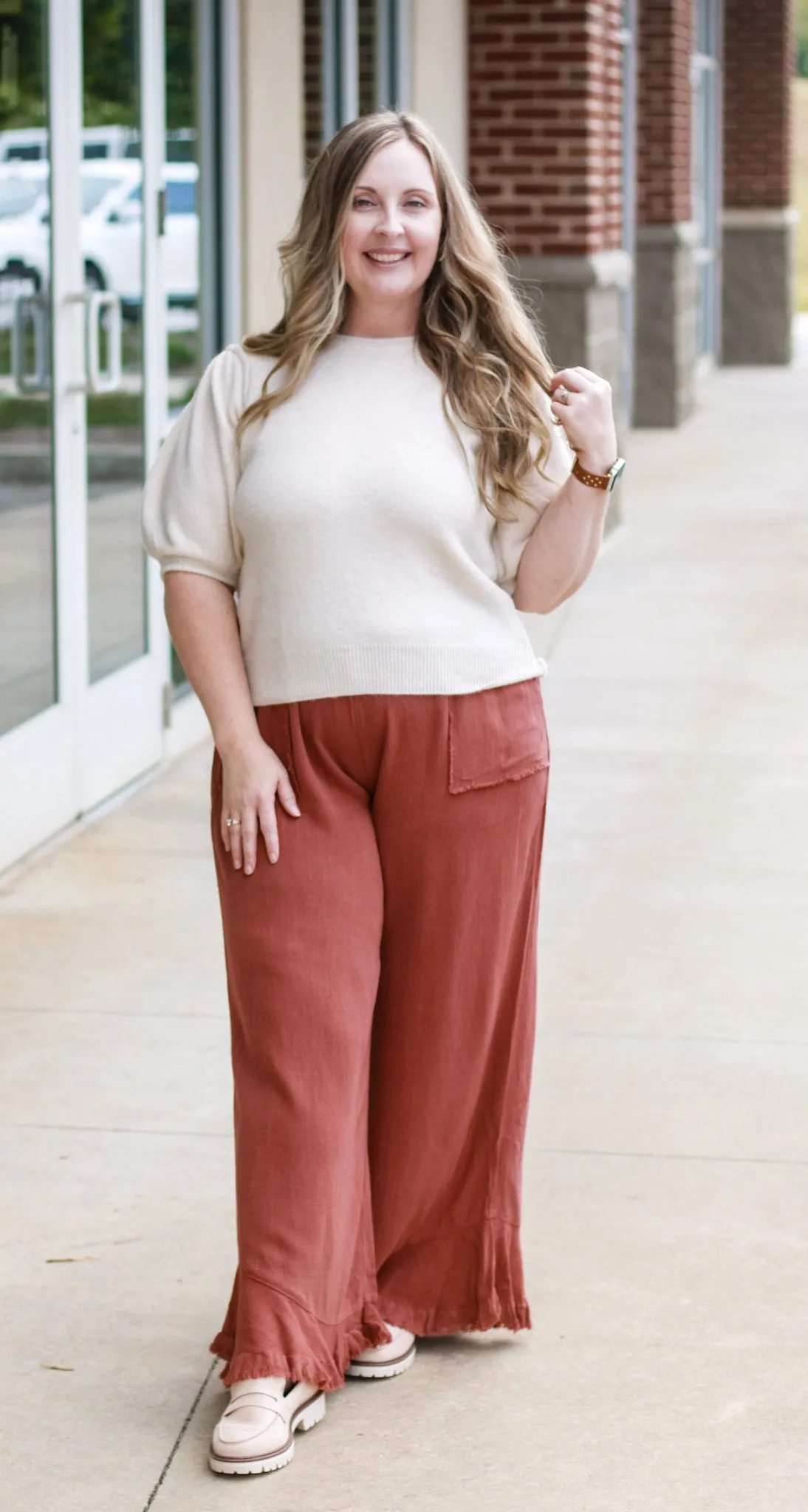 On the Job Puff Sleeve Sweater
