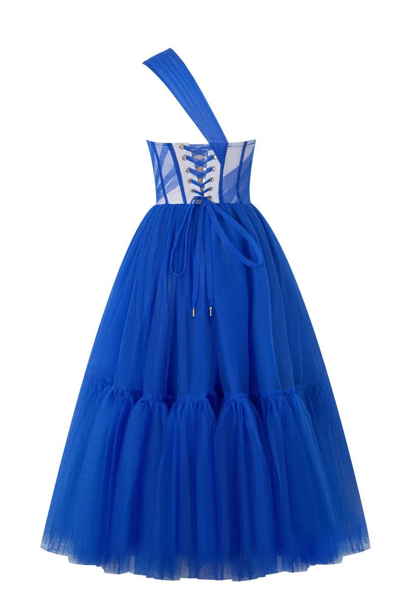 One-Shoulder Cocktail Tulle Dresses