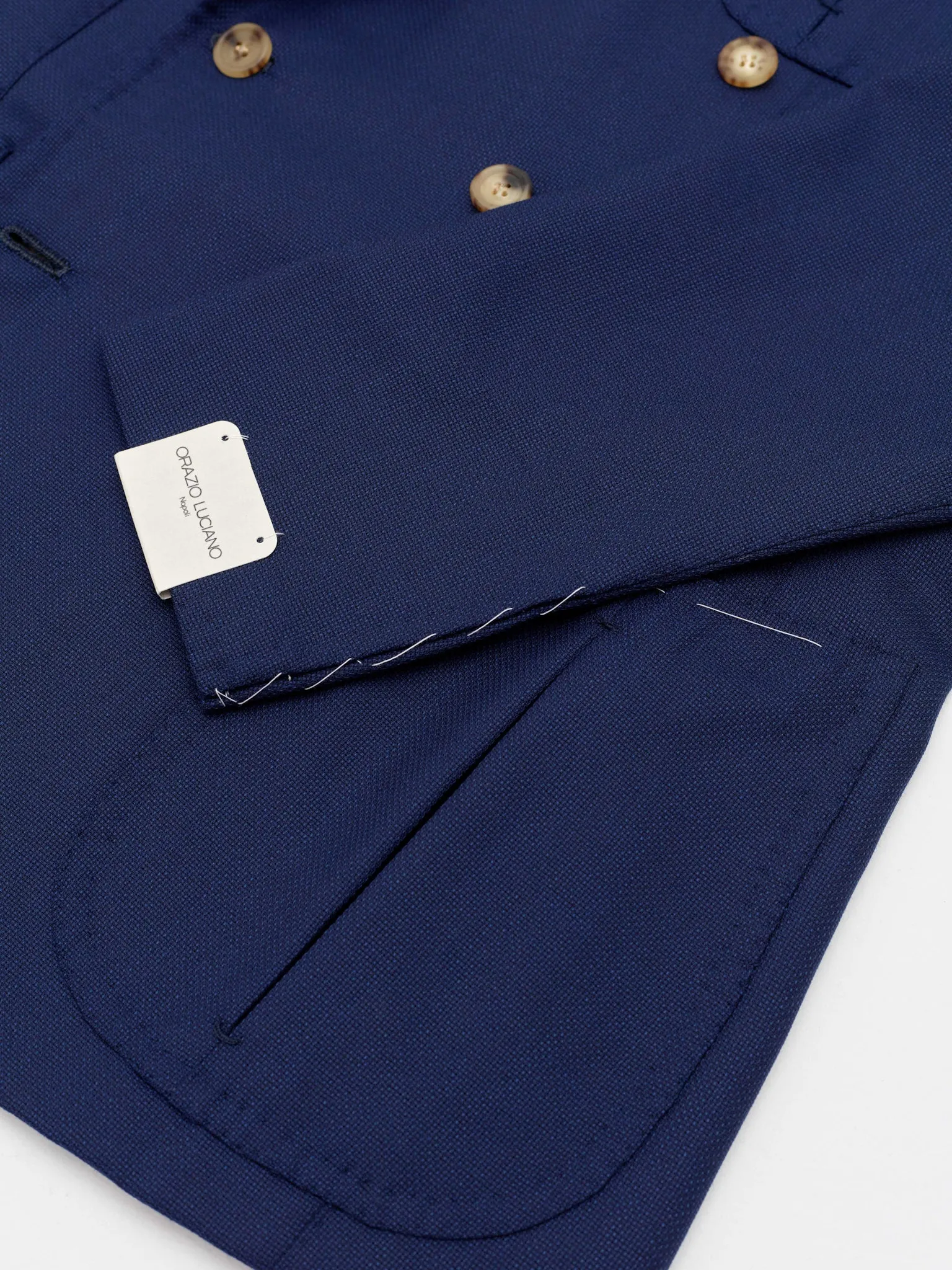 Orazio Luciano X Enis Inci - Navy Pure Wool Hopsack Jacket