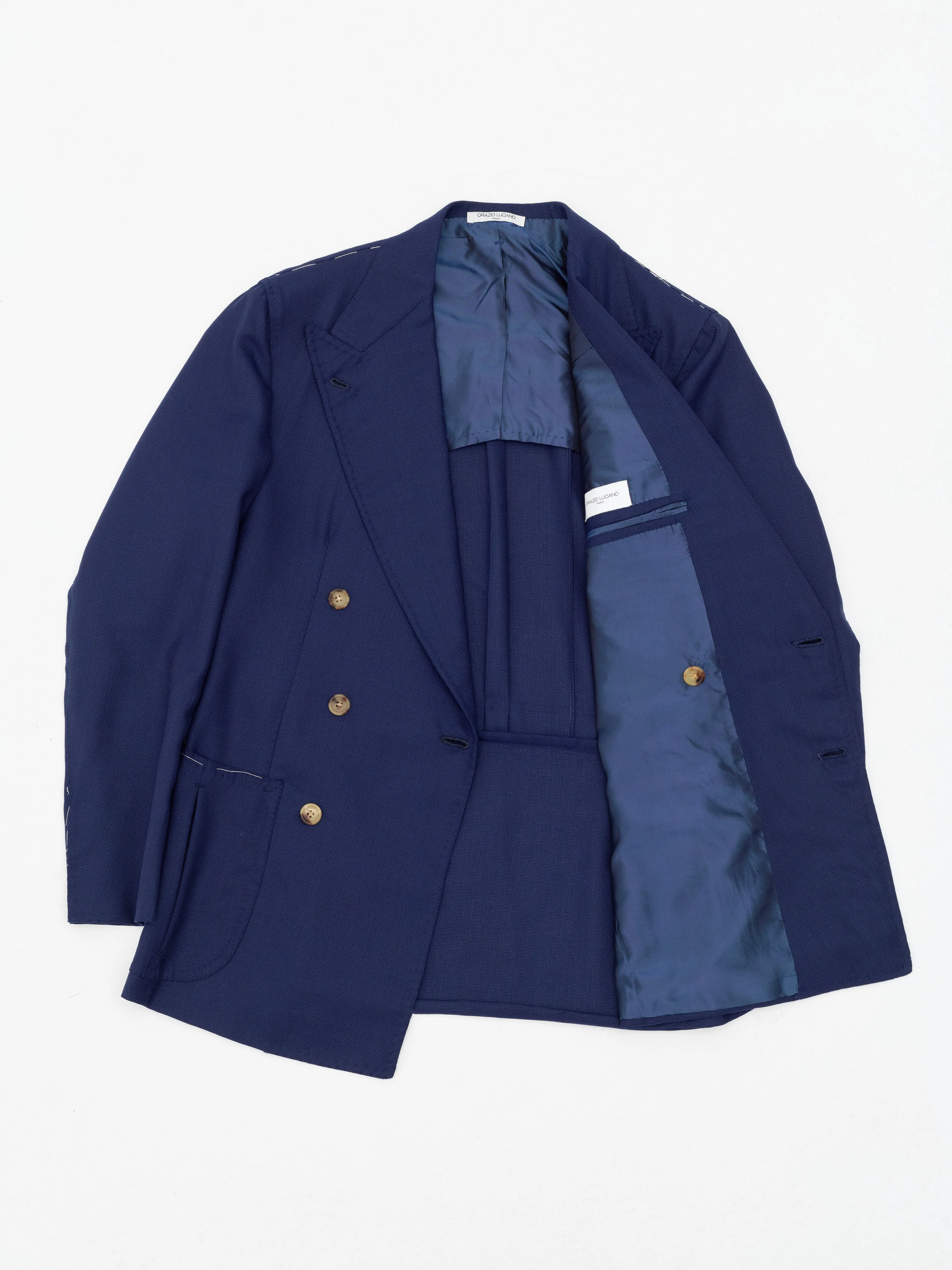 Orazio Luciano X Enis Inci - Navy Pure Wool Hopsack Jacket