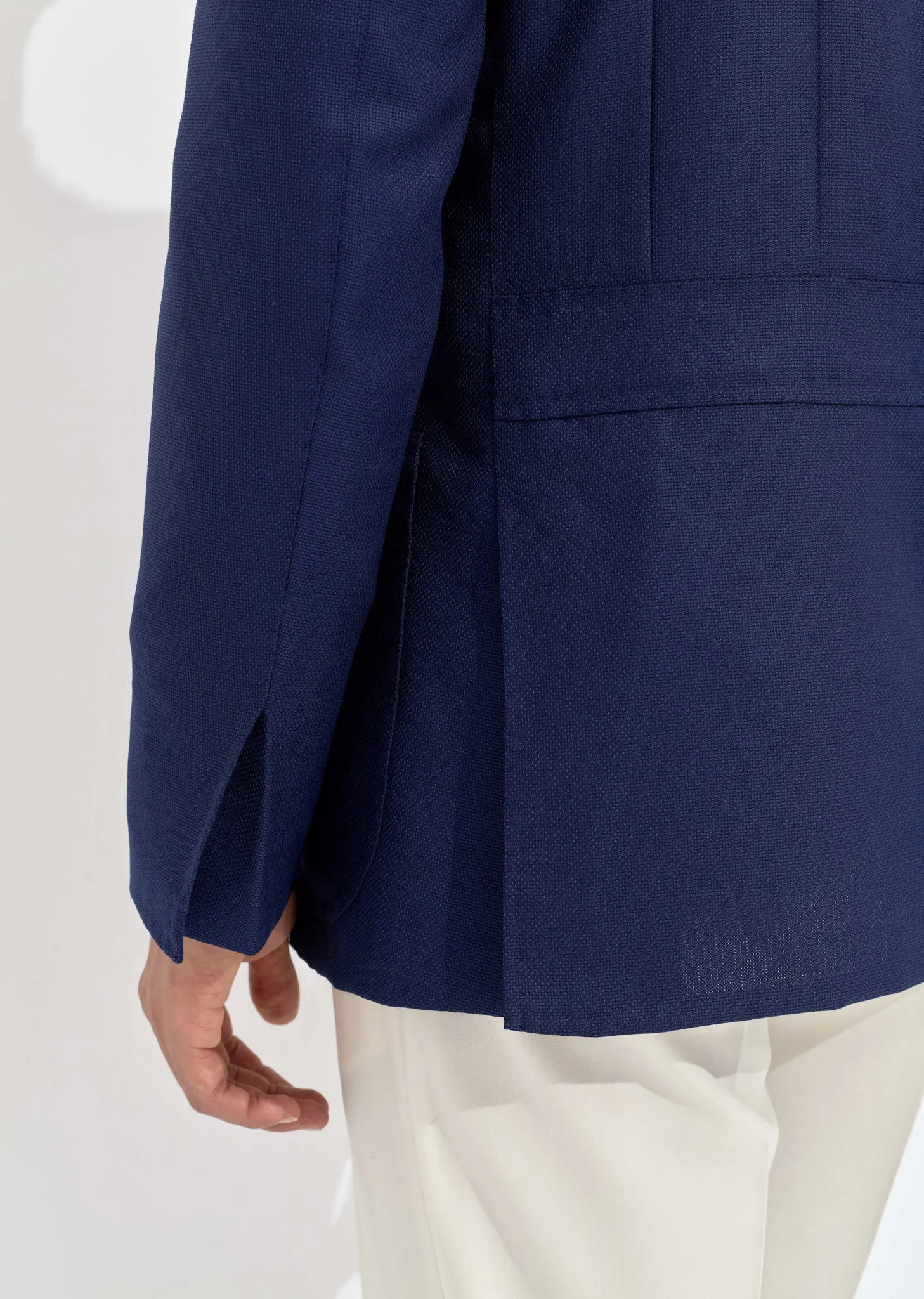 Orazio Luciano X Enis Inci - Navy Pure Wool Hopsack Jacket