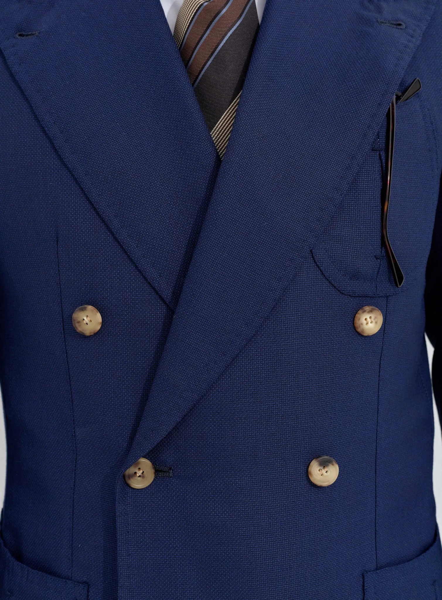 Orazio Luciano X Enis Inci - Navy Pure Wool Hopsack Jacket