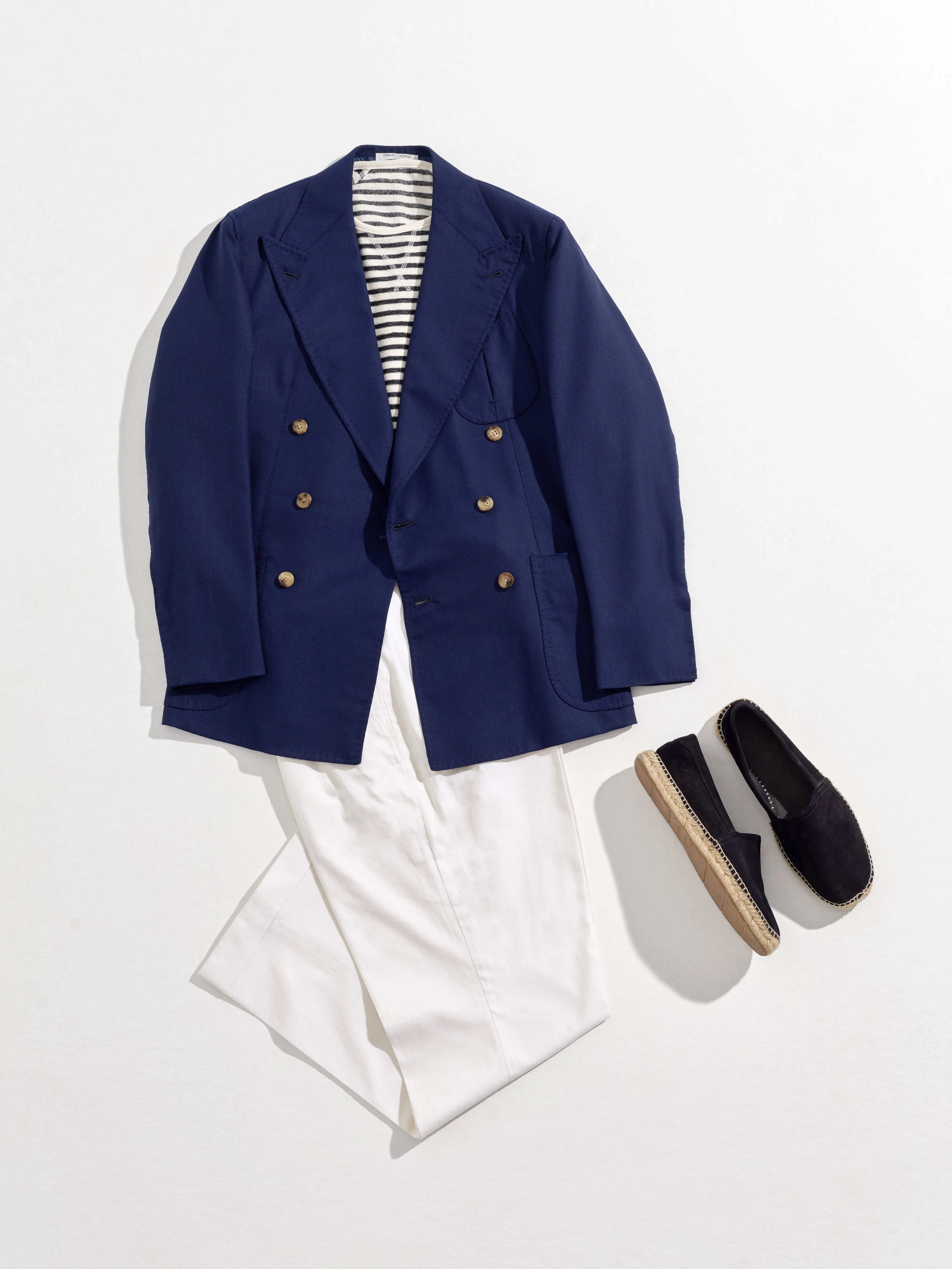 Orazio Luciano X Enis Inci - Navy Pure Wool Hopsack Jacket