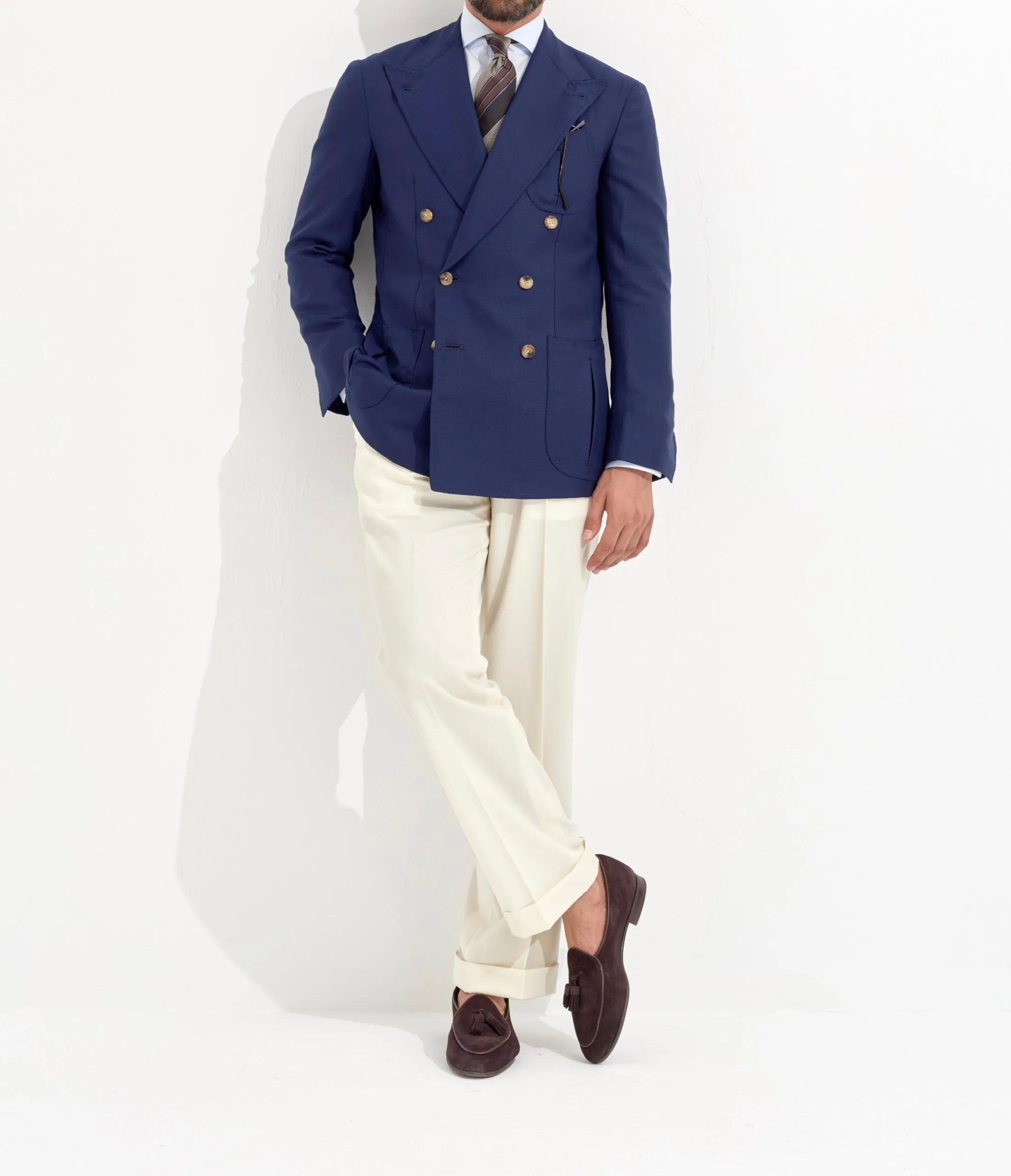 Orazio Luciano X Enis Inci - Navy Pure Wool Hopsack Jacket