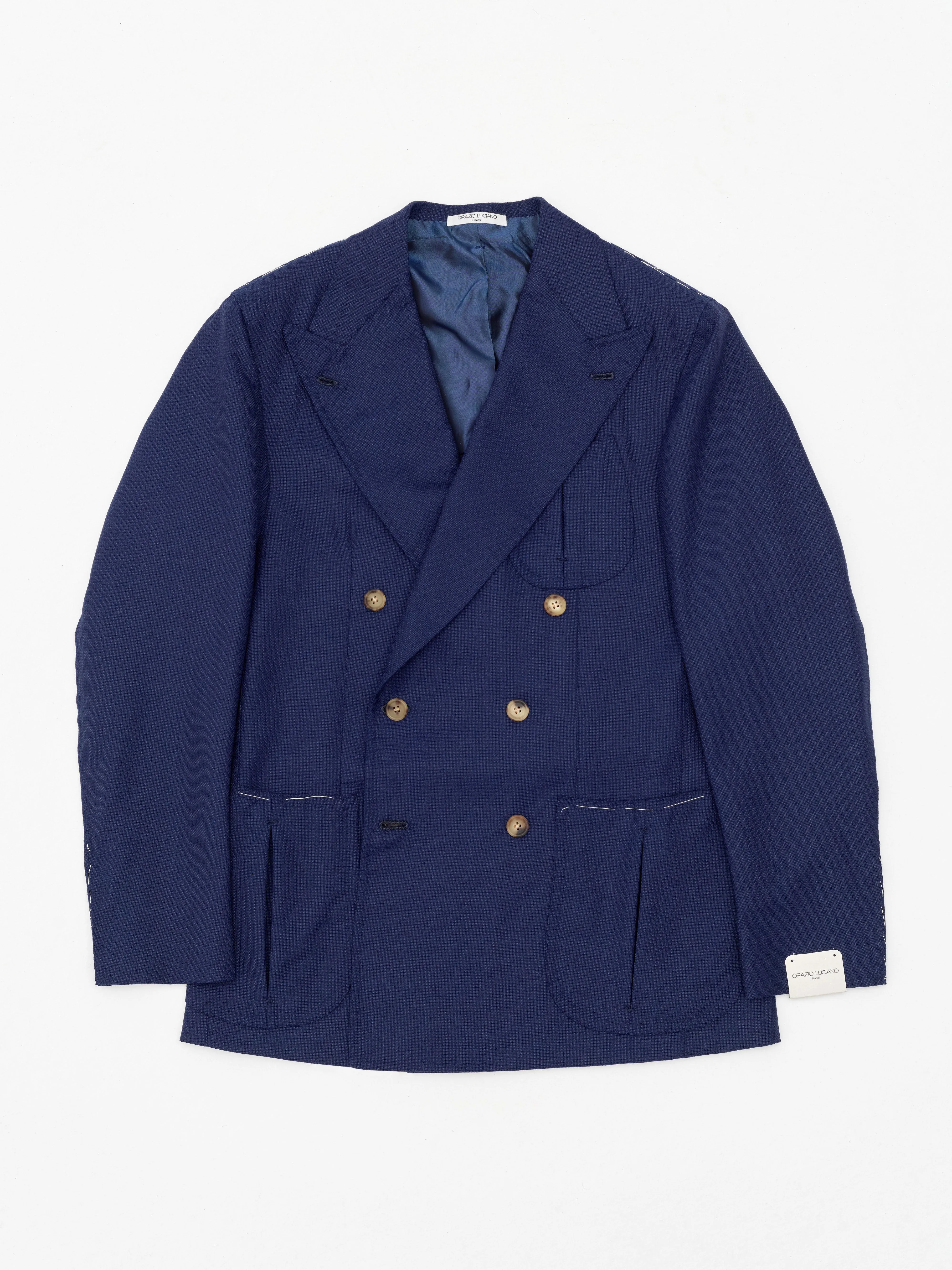 Orazio Luciano X Enis Inci - Navy Pure Wool Hopsack Jacket