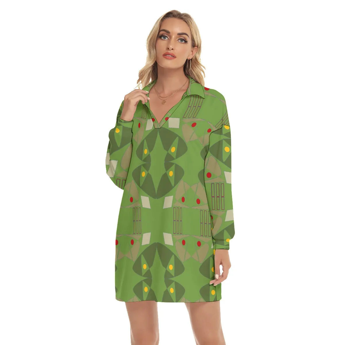 Origen Destination V-Neck Long-sleeved Blouse