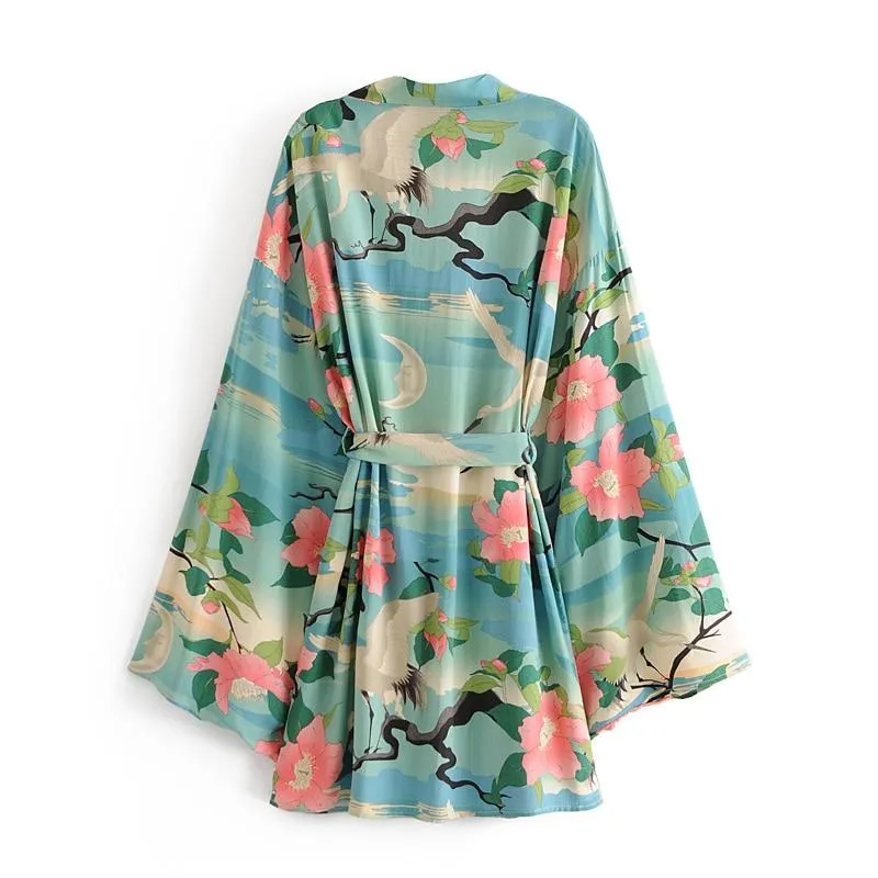PARADISE Boho Vintage Short Kimono