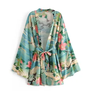 PARADISE Boho Vintage Short Kimono