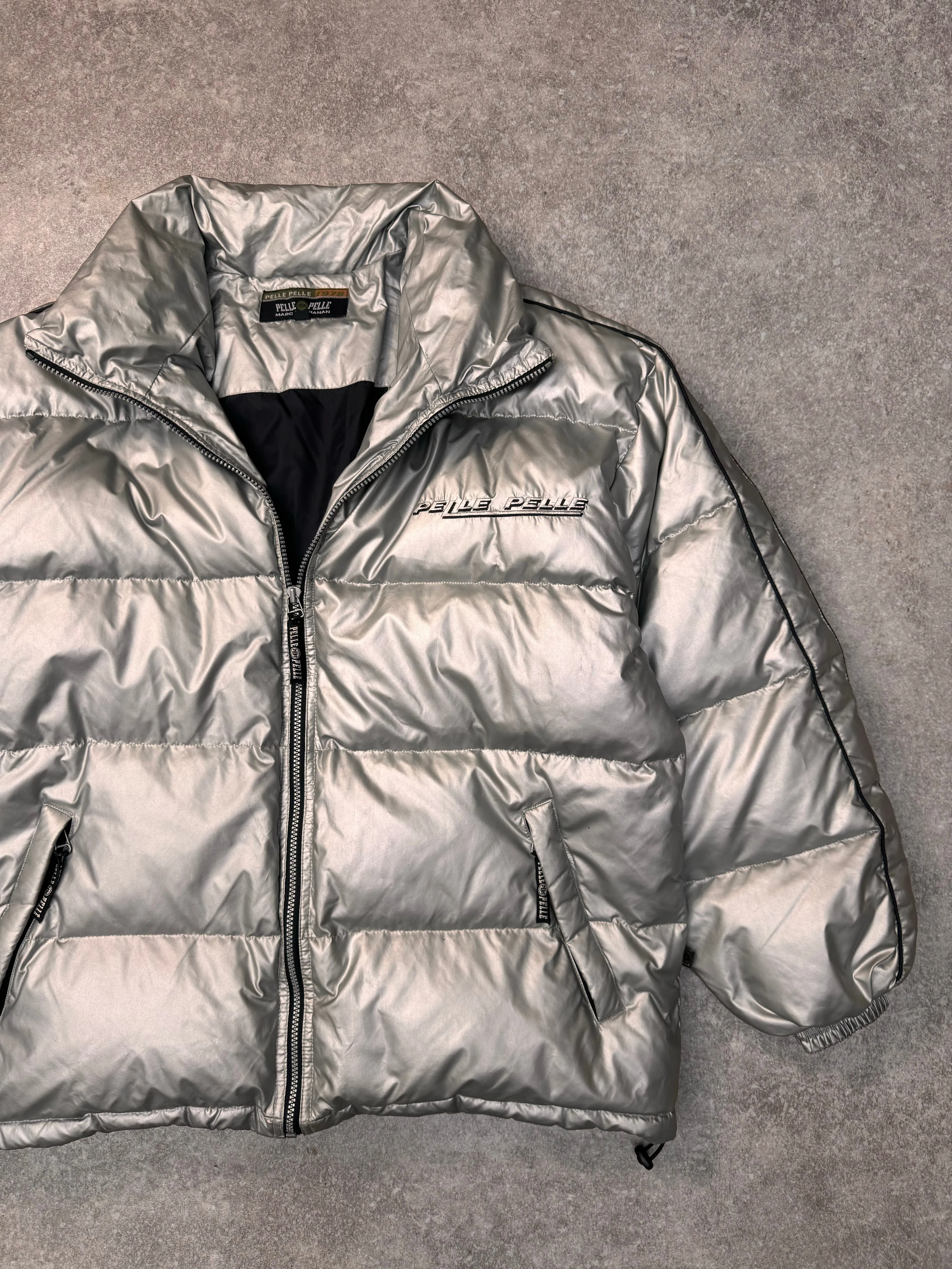 Pelle Pelle Metallic Silver Puffer Jacket
