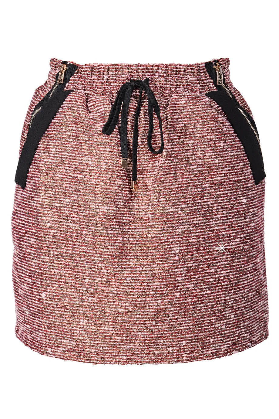 PEPLUM Ροζ Μπεζ Φούστα