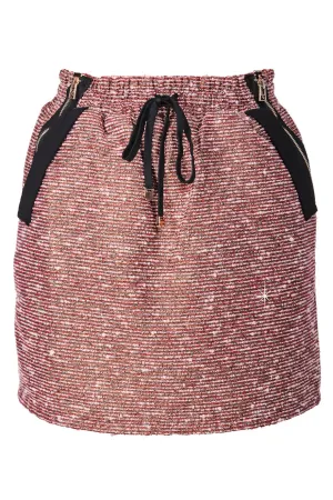 PEPLUM Ροζ Μπεζ Φούστα