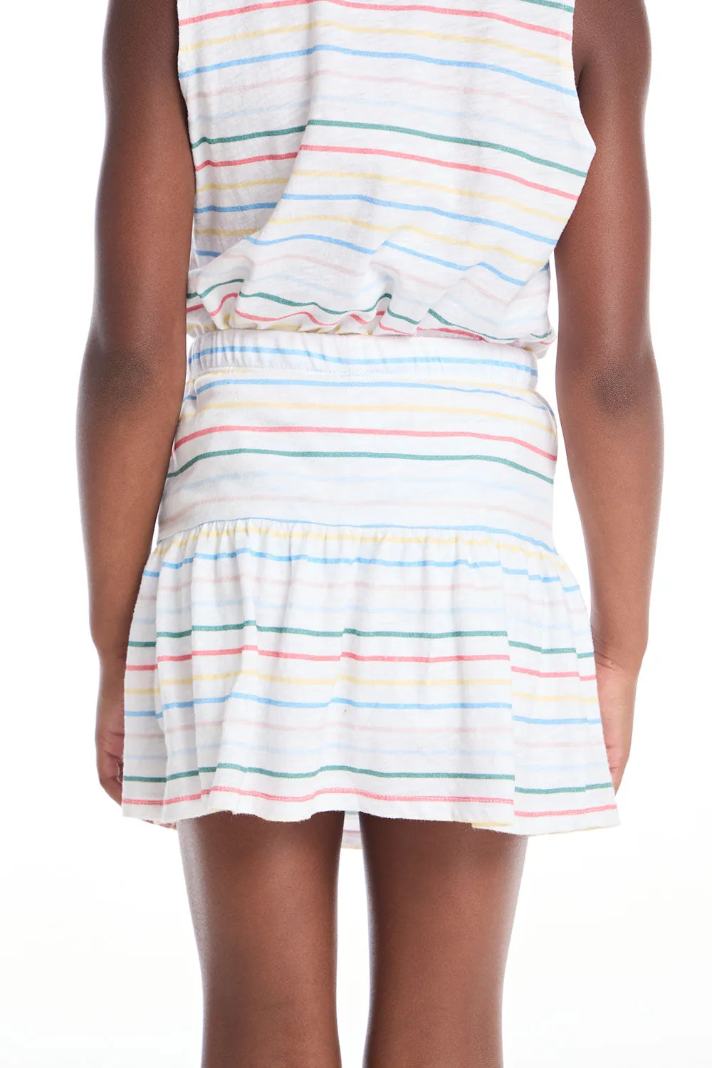 Peplum Happy Stripe Girls Skort