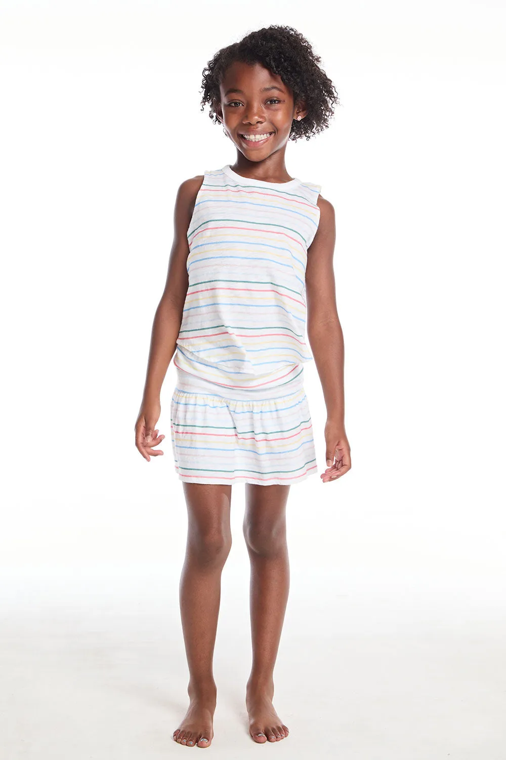 Peplum Happy Stripe Girls Skort