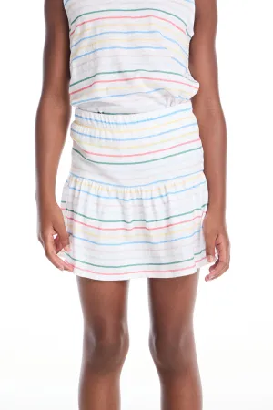 Peplum Happy Stripe Girls Skort