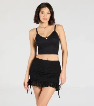 Perfect Match High-Rise Lace Mini Skirt