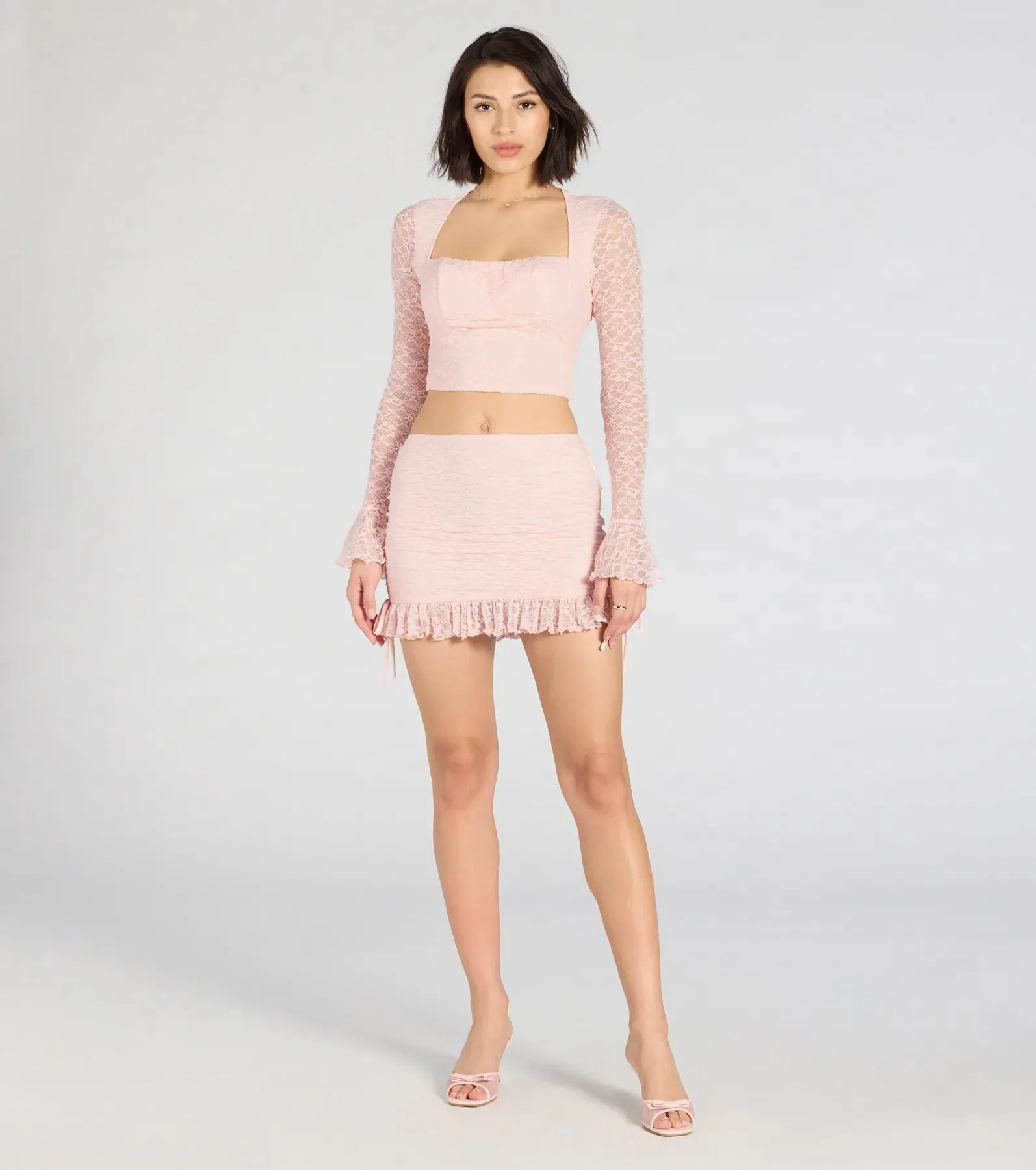 Perfect Match High-Rise Lace Mini Skirt