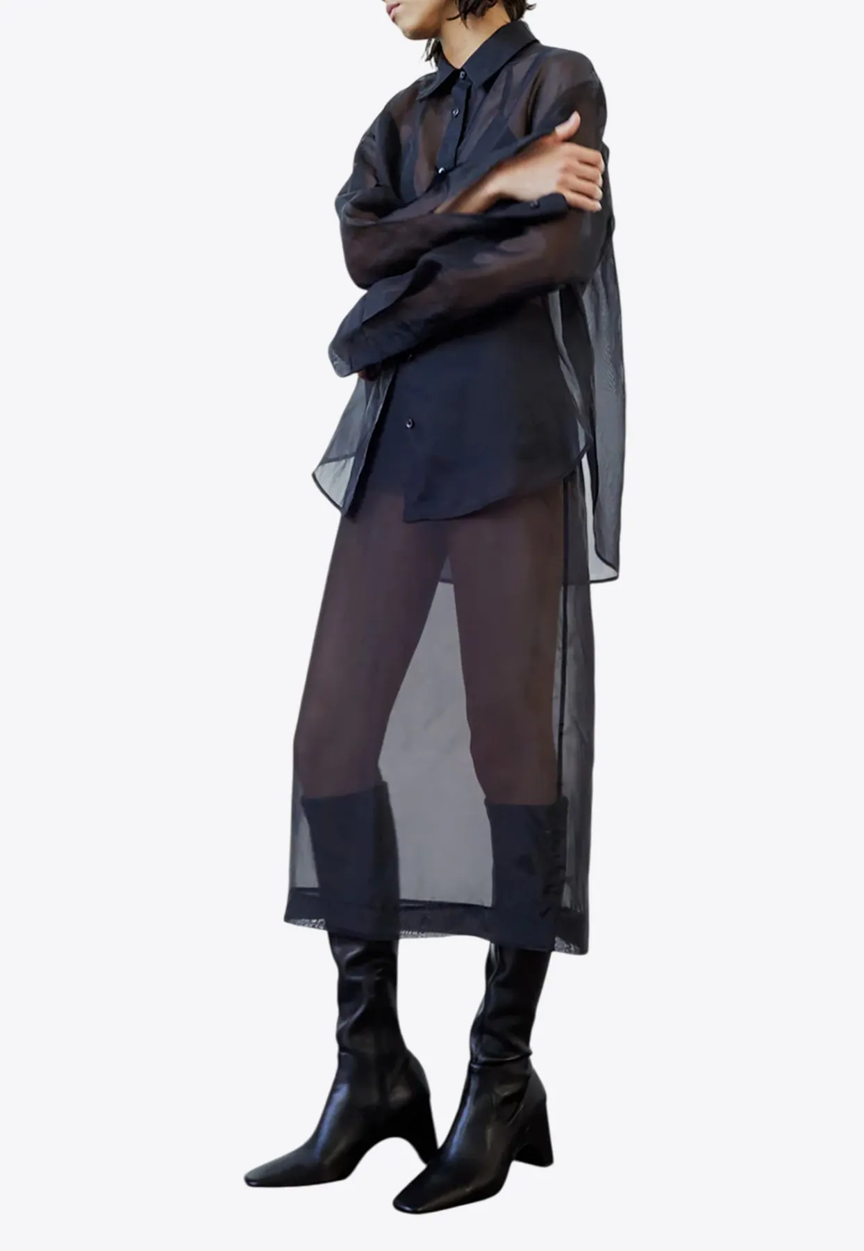 Peri Sheer Midi Skirt