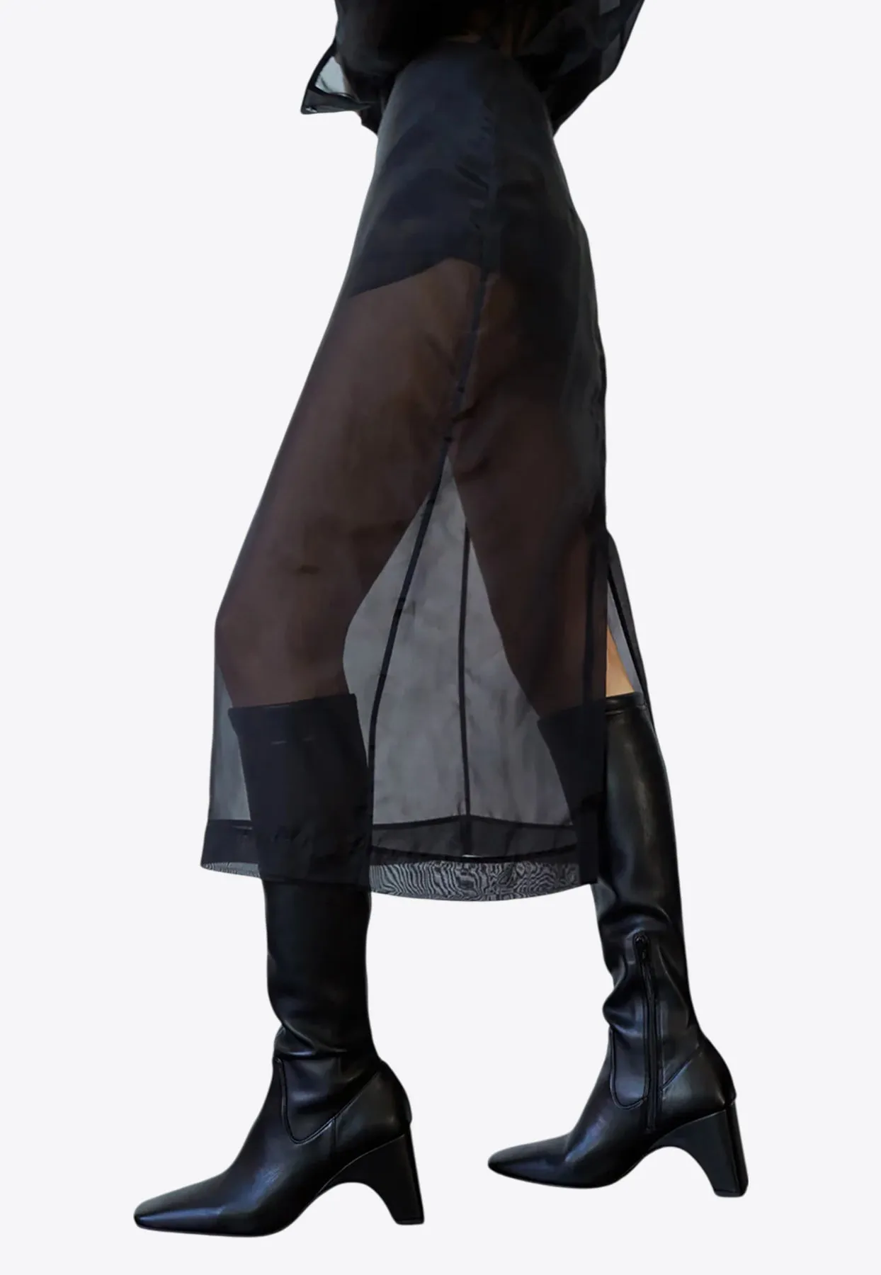 Peri Sheer Midi Skirt