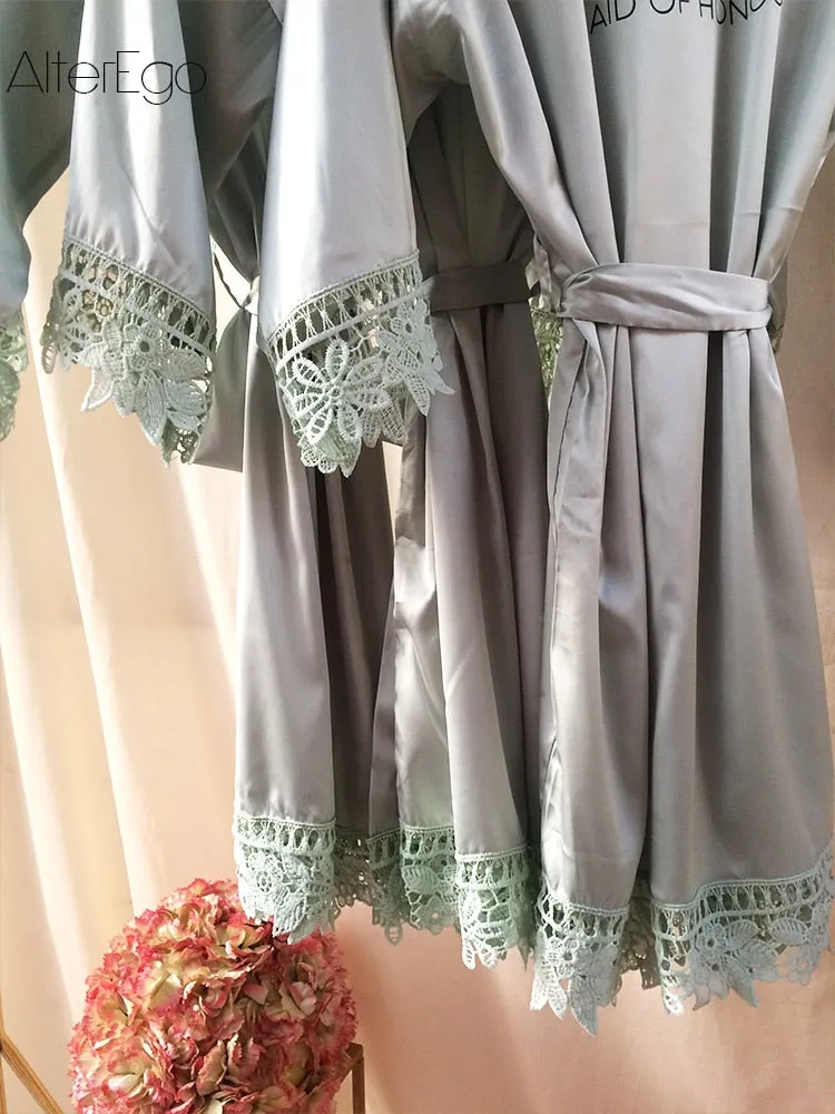 Personalized Satin Bridal Robe