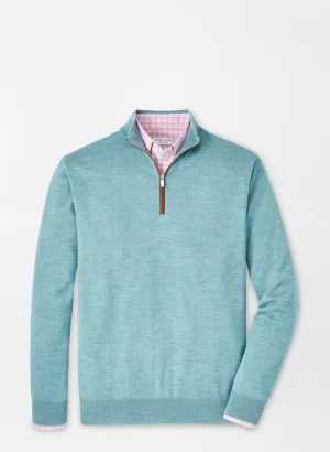 Peter Millar Autumn Crest Suede Trim Quarter-Zip