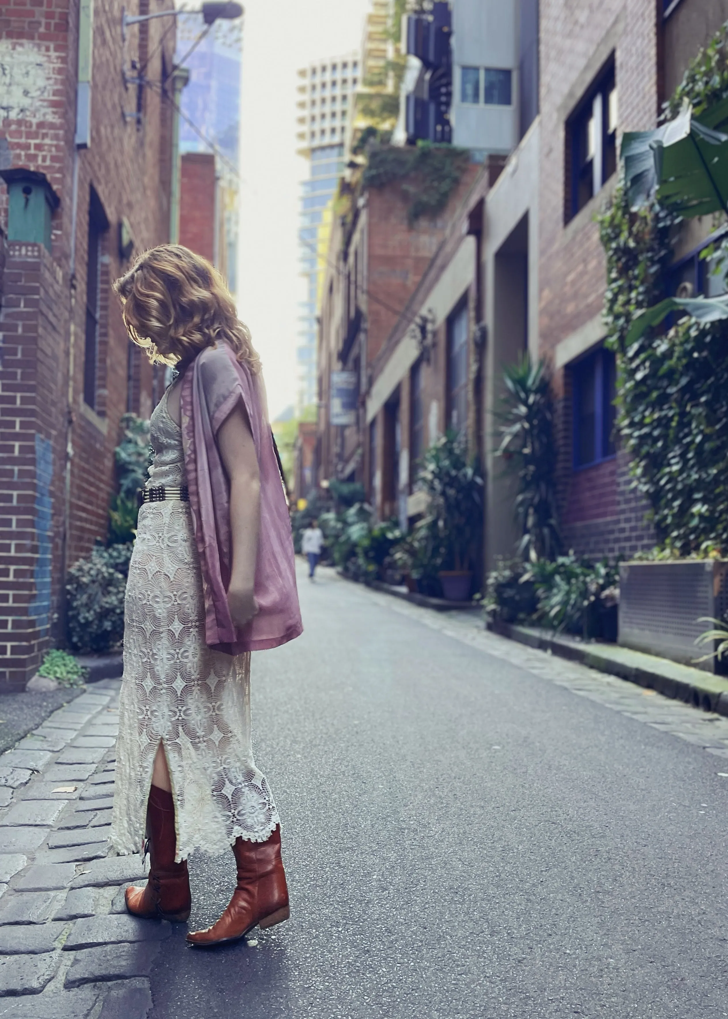 Pilea Silk Wrap Kimono Top ~ Blush