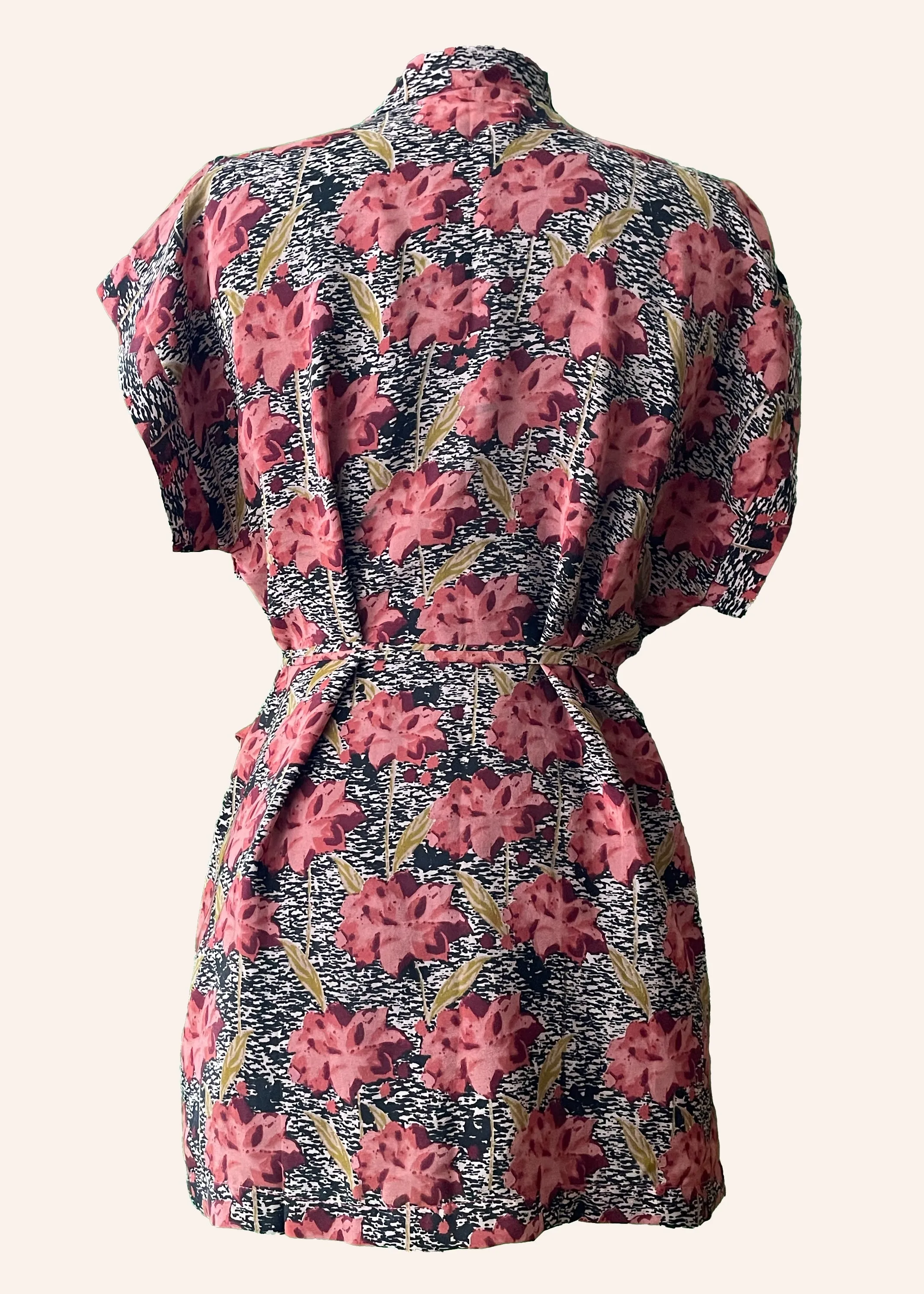 Pilea Silk Wrap Kimono Top ~ Wren
