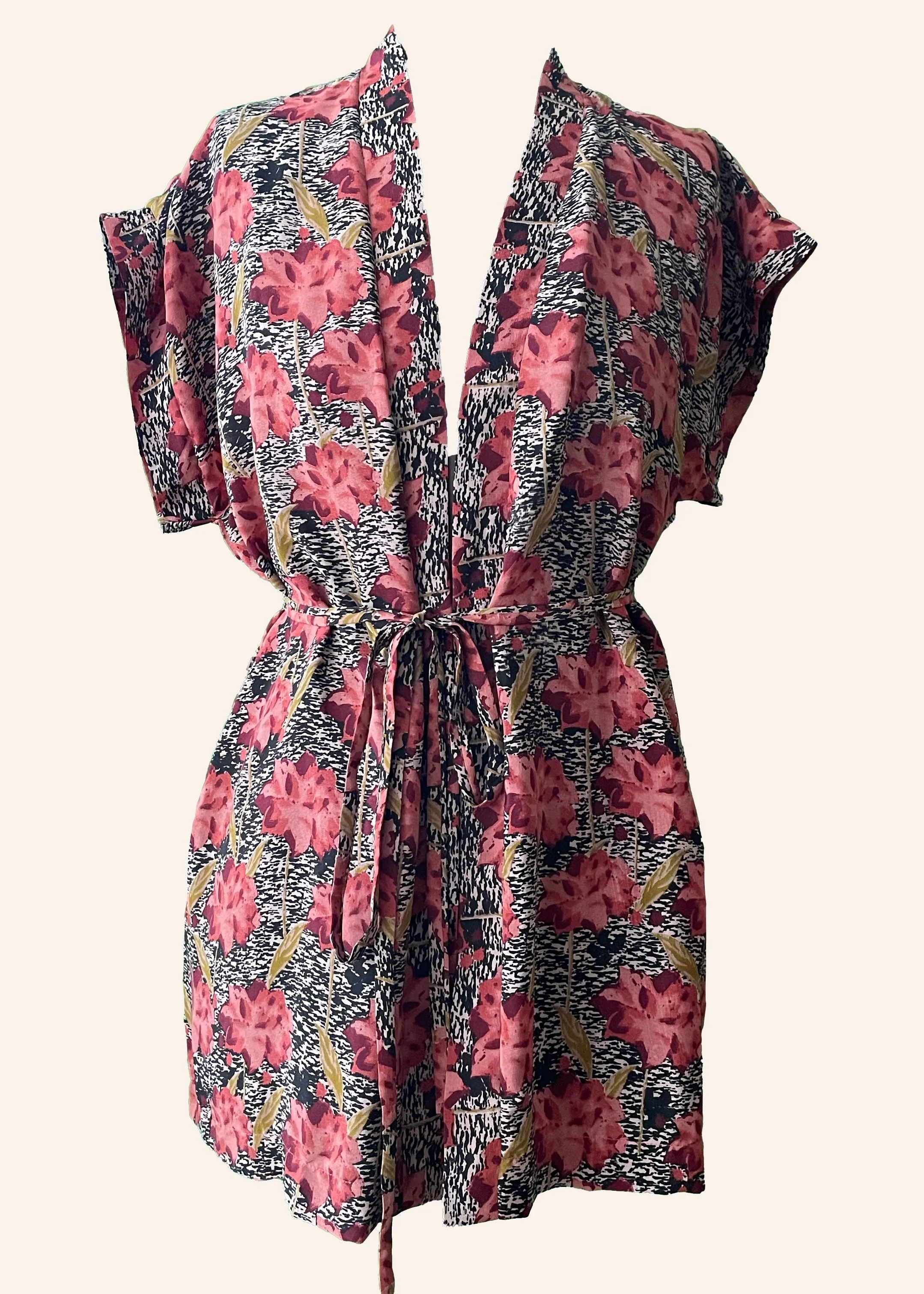 Pilea Silk Wrap Kimono Top ~ Wren