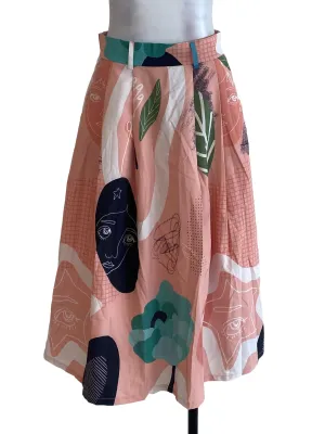 Pink Abstract Skirt