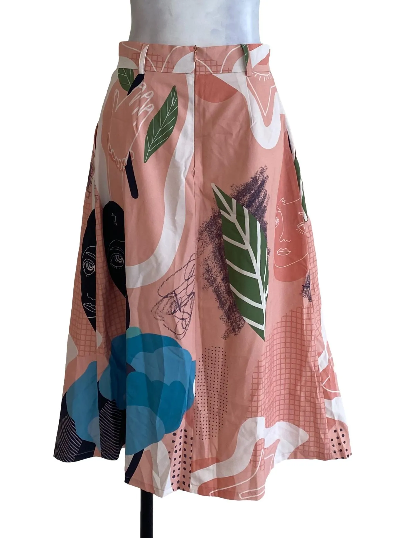 Pink Abstract Skirt