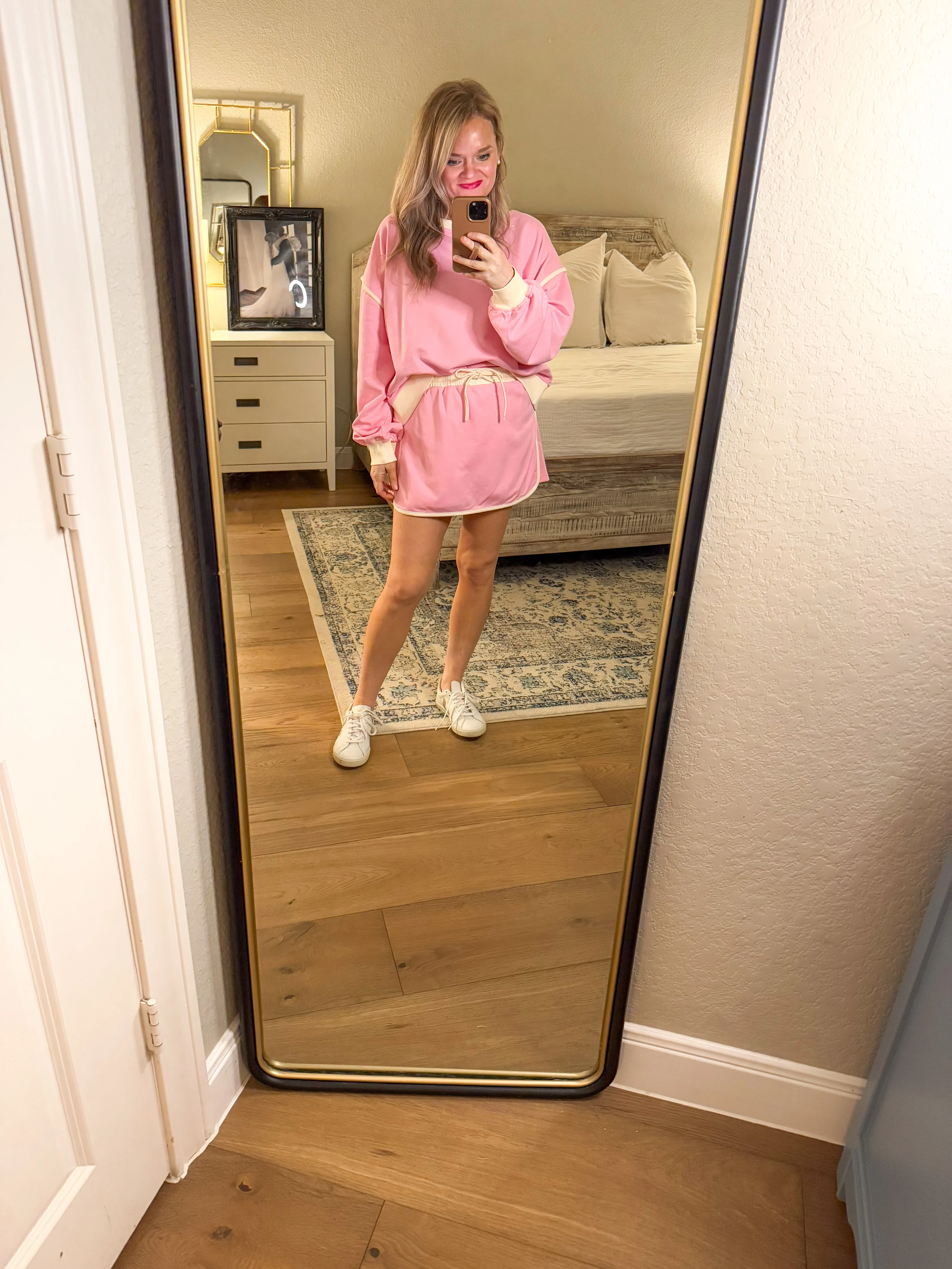 Pink & Cream Skort Set