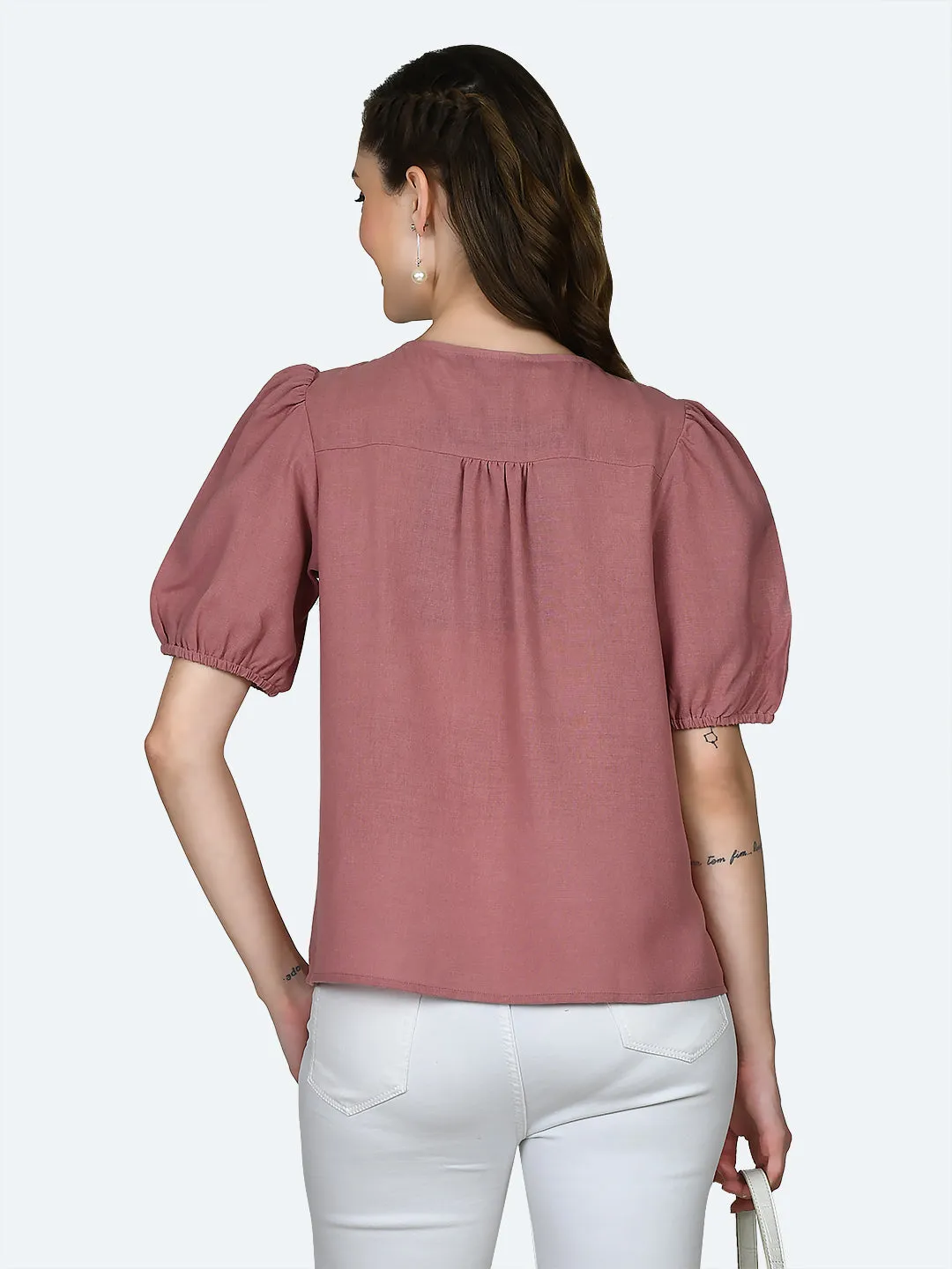 Pink Solid Top