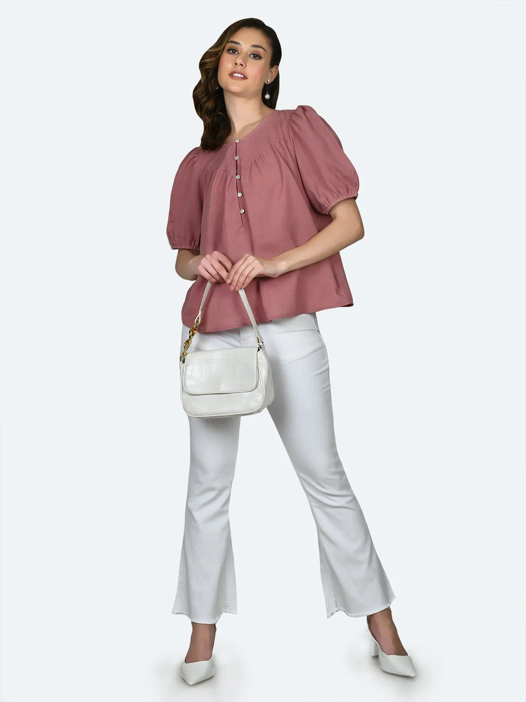 Pink Solid Top