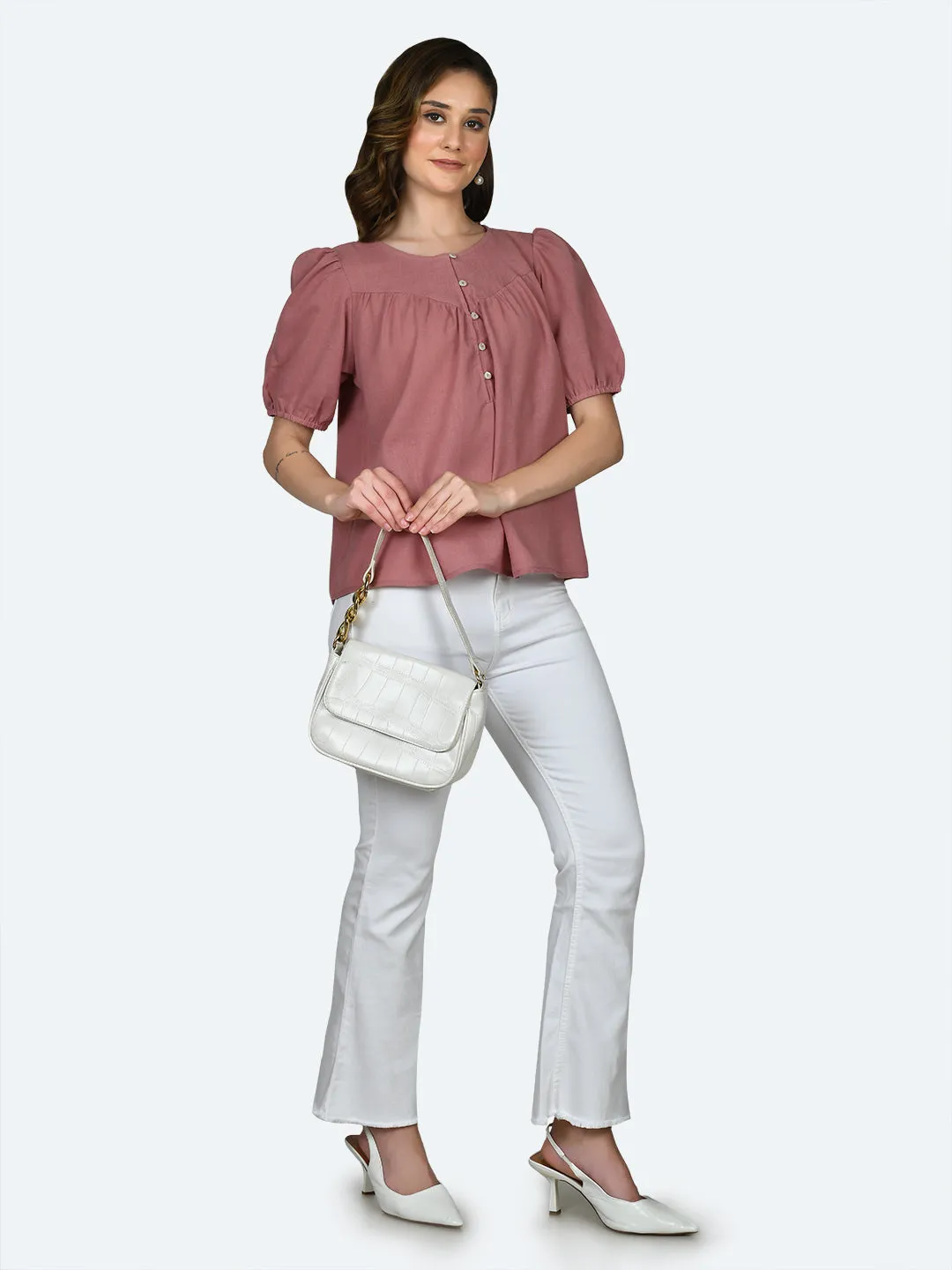 Pink Solid Top