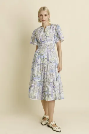 PINTUCK MIDI DRESS