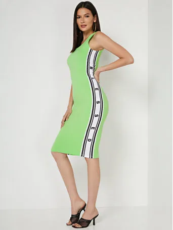 Piped Midi Dress Tuscan Orange