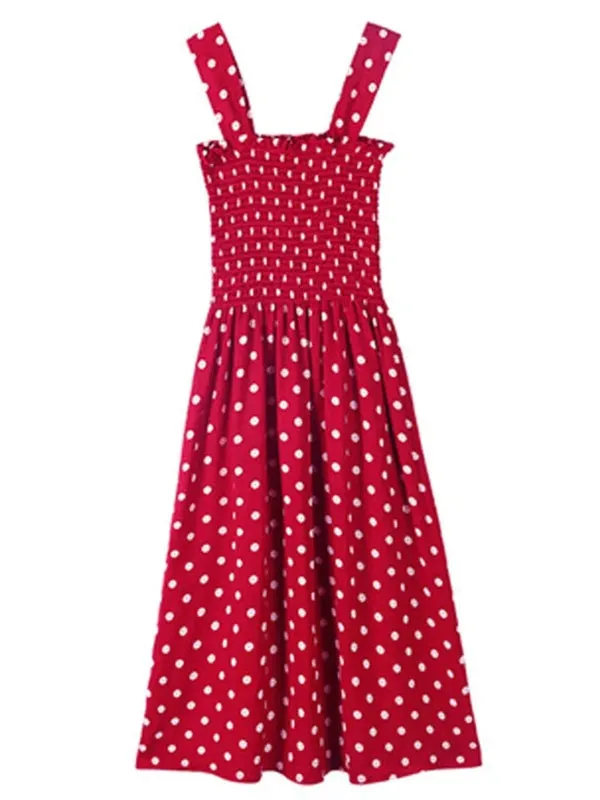 Polka Dot Shoulder Sexy Dresses