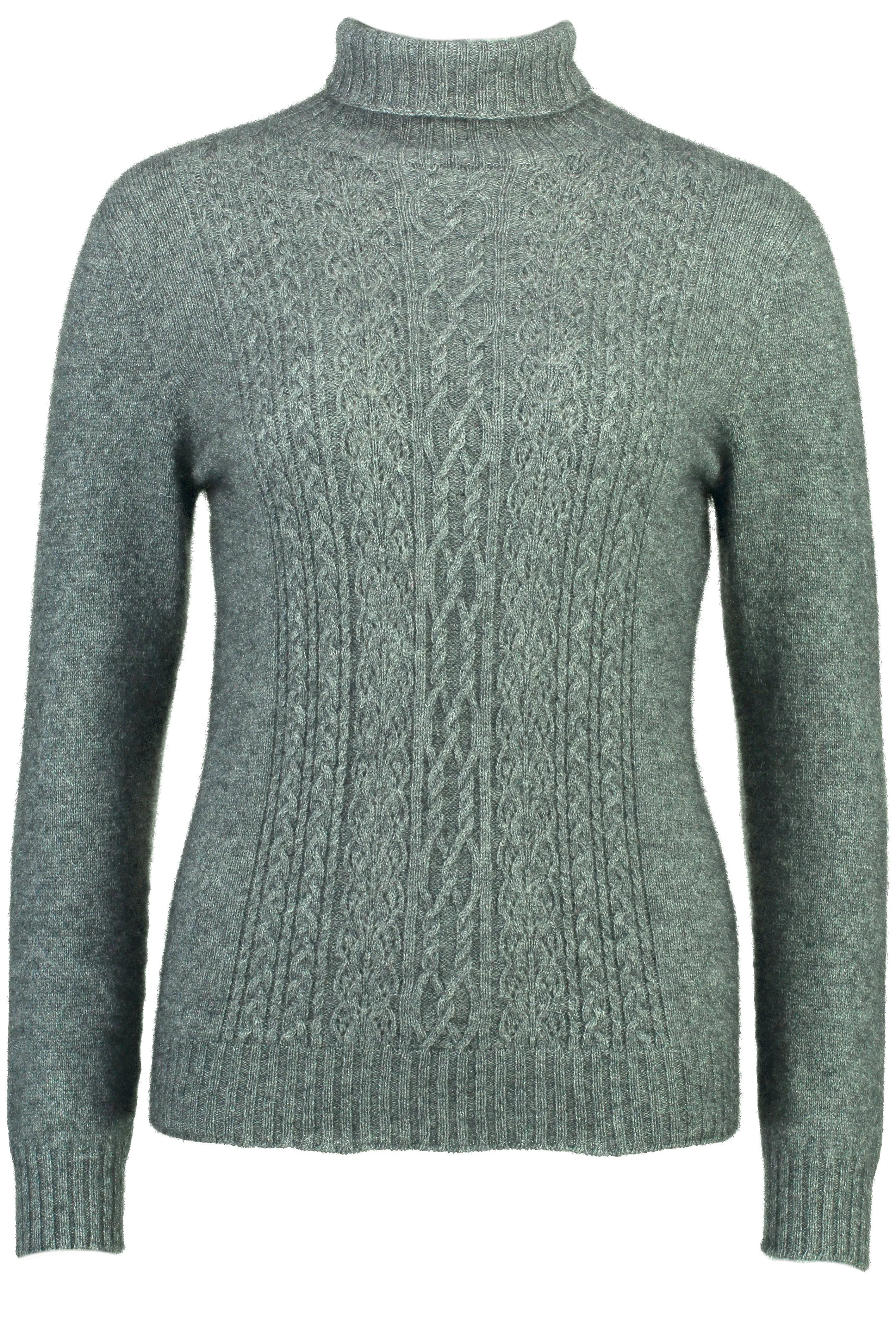 POLO NECK JERSEY WITH LACE DETAIL