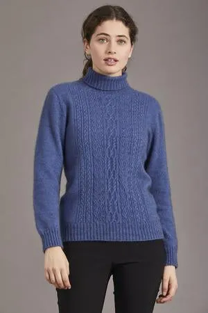 POLO NECK JERSEY WITH LACE DETAIL