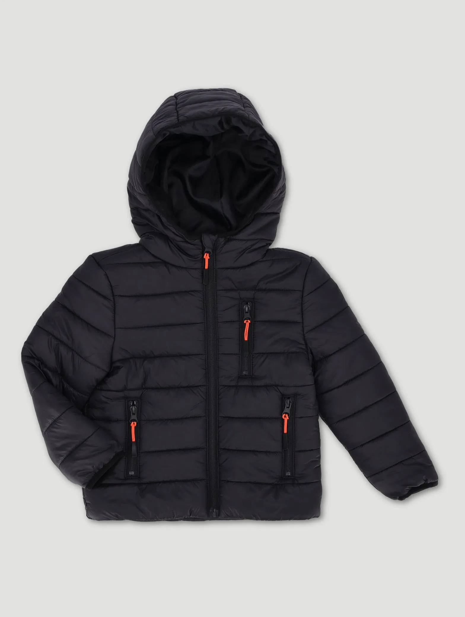 Pre-Boys Core Hood Puffer Jacket - Black