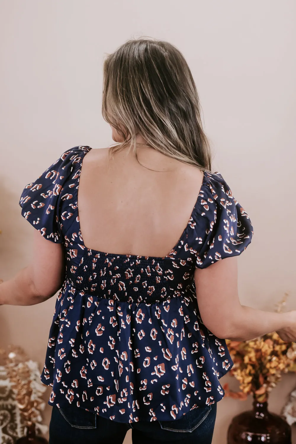 Printed V- Neck Blouse