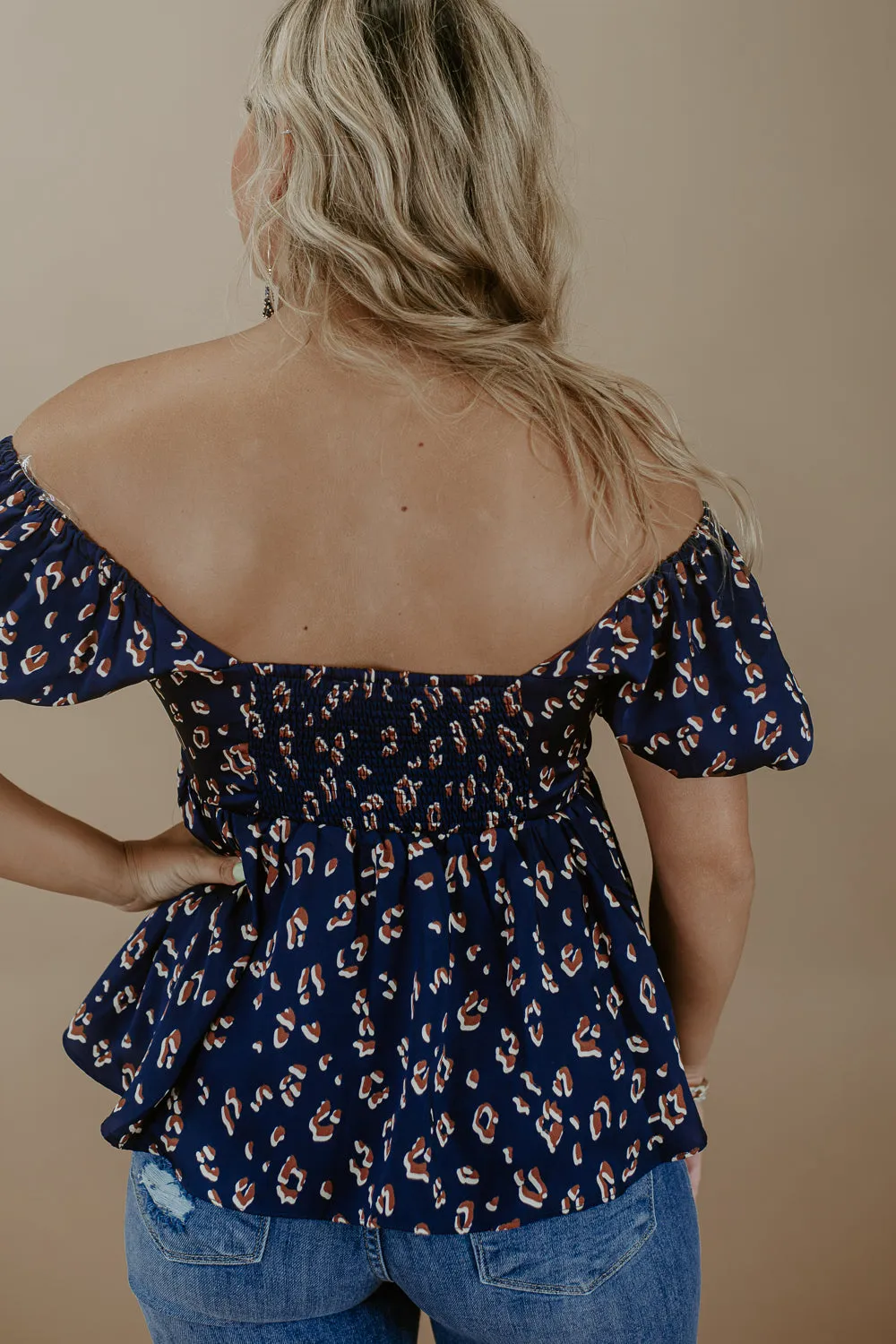 Printed V- Neck Blouse