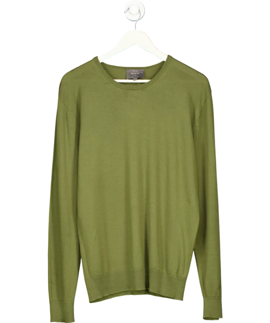Private White V.C. Green 100% Wool Sweater UK M