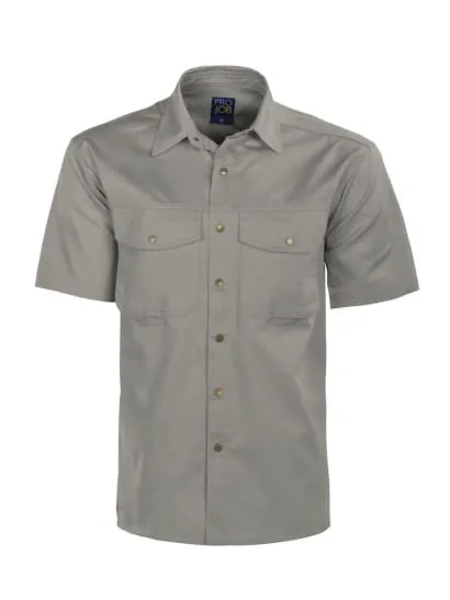 Projob 4201 Men's Short-Sleeve Work Shirt with Stud Fastening