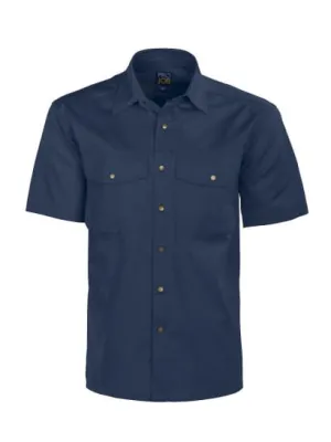 Projob 4201 Men's Short-Sleeve Work Shirt with Stud Fastening