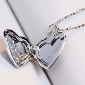 "Cherish in Heart" Locket Paw Print Necklace