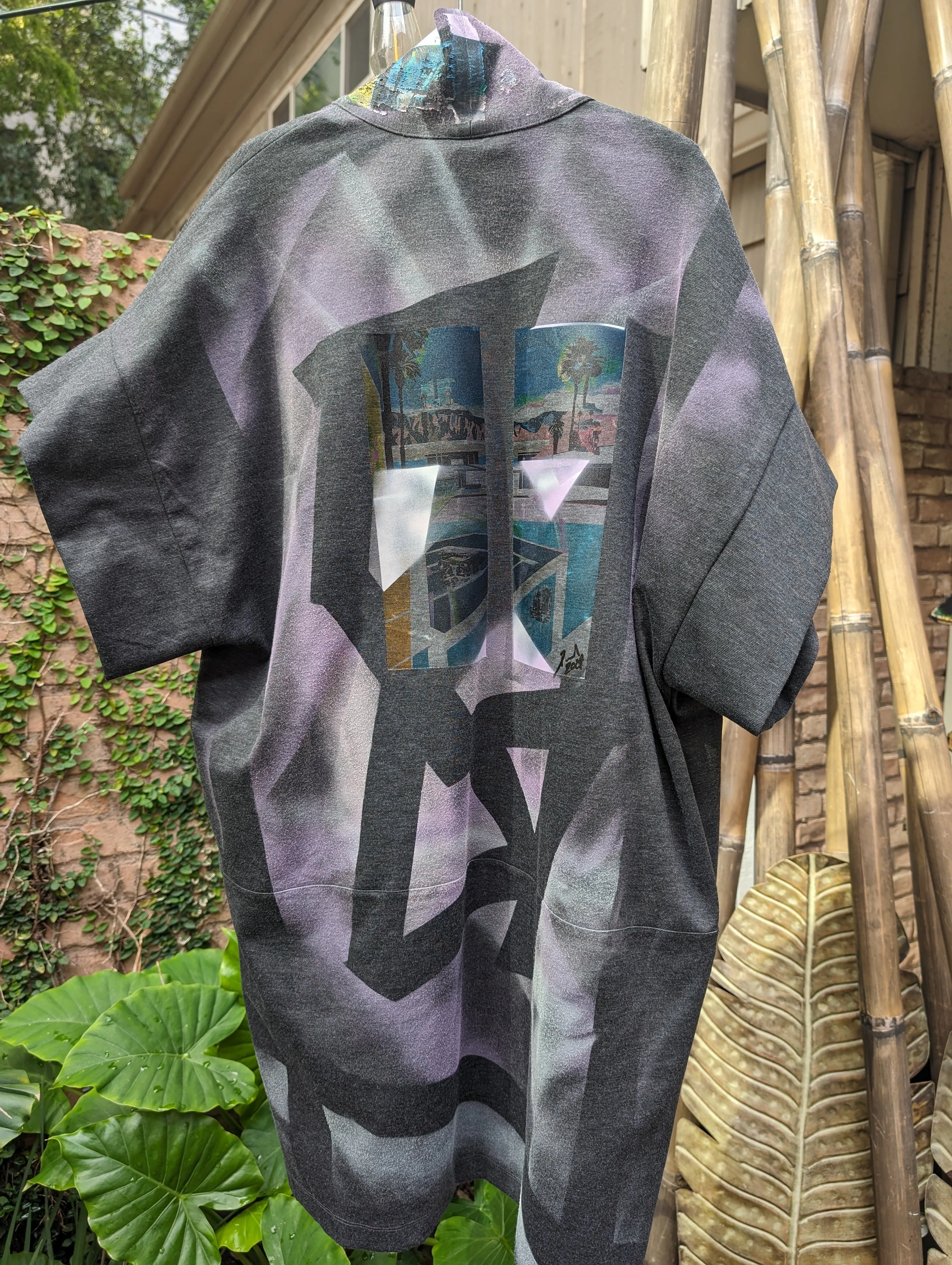 "Quiet Distortion" by Emilie Duval -  Kimono Zulu Reimagined Vintage Kimono Artist Collaboration