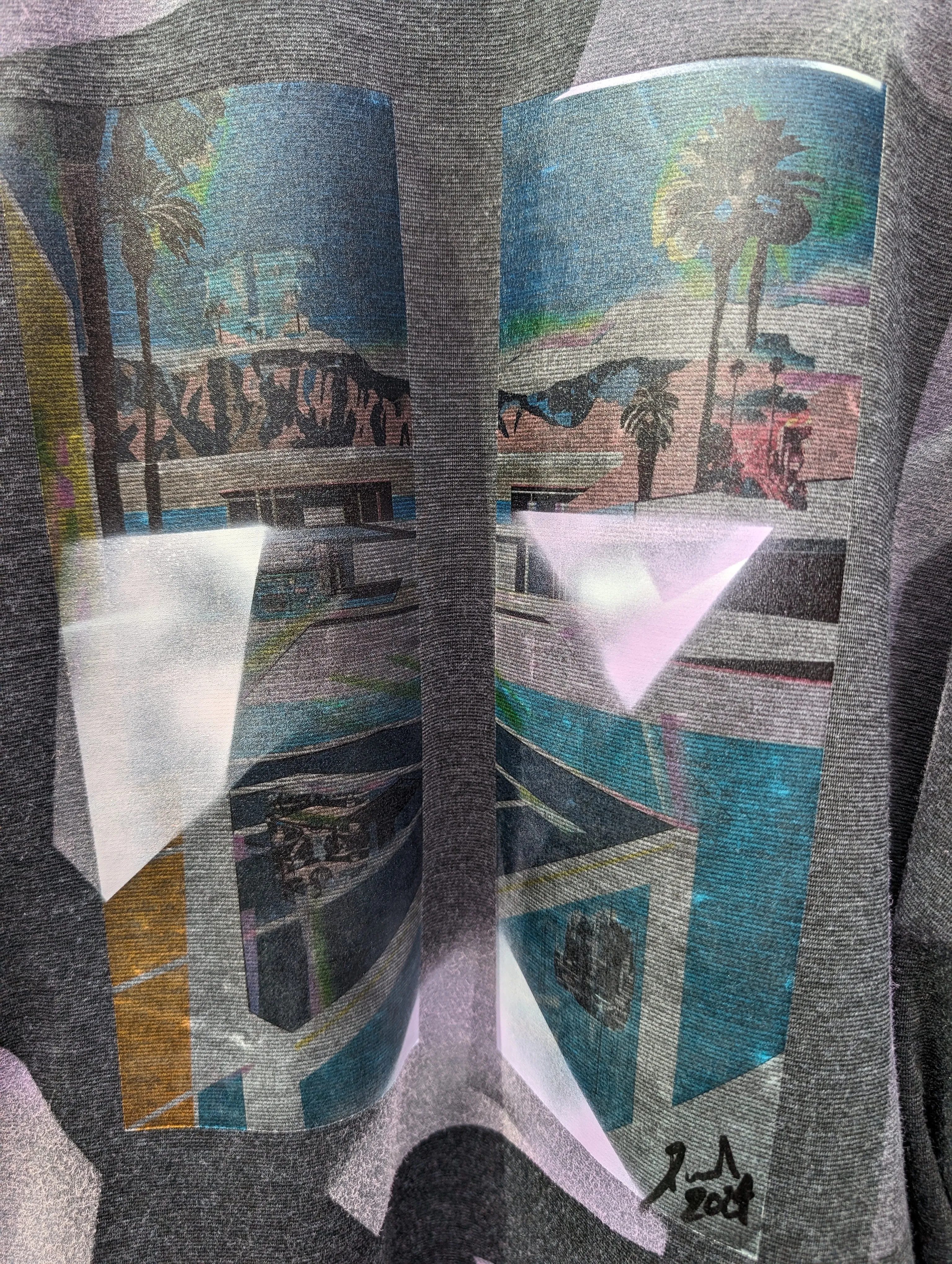 "Quiet Distortion" by Emilie Duval -  Kimono Zulu Reimagined Vintage Kimono Artist Collaboration