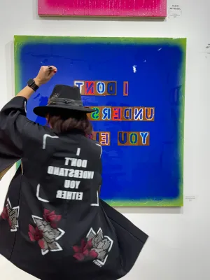 "Roses are Red" - Kimono Zulu Artist Collaboration - Angela Fabbri